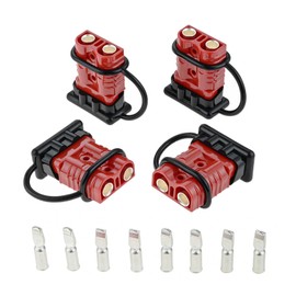 Mtsooning 2-4 Gauge 175A Battery Quick Connector, 4PCS 12-36V Battery Quick Disconnect Wire Harness Plug Kit,Red Wire Connect for Car Bike ATV Winches Lifts Motors