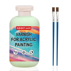 GOODTAKE Varnish for Acrylic Painting, Polycrylic Clear Gloss, Gloss Varnish for Clay, Acrylic, Paint, Diamond Painting, Wood - Non-Yellowing, Non-Toxic, Polyurethane Clear Gloss (4 Ounces)