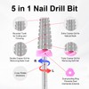 Cnynail 5 in 1 Nail Drill Bit, Tungsten Carbide Multi-Function