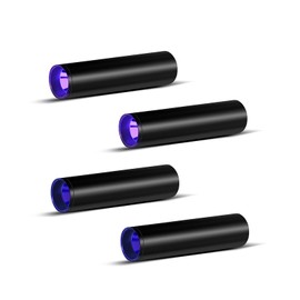 4 Pack UV Flashlight 365nm & 395nm uv Light,Black Light Flashlight Mini Powerful Rechargeable,USB LED Ultraviolet Flashlights Pet Urine Detector Light for Resin Curing,Uranium Glass,Rocks,Scorpion