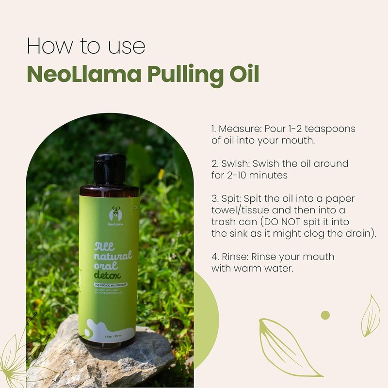 NeoLlama All Natural Oil Pulling Mouthwash – Natural Oral Rinse