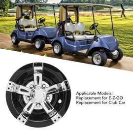Cart Wheel Covers, 10in Cart Wheel Covers Hub Replacement for E Z for Car, Installation, Set of 4, Cart Hubcaps, Cart Accessories