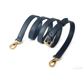 GOXTECH Bolso bandolera de repuesto de piel auténtica, largo y ajustable, Correa de hombro azul cian, Adjustable Length: 39.4inch-49.2''(100-125cm)