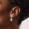 Real 925 Sterling Silver CZ Cubic Zirconia Fleur De Lis
