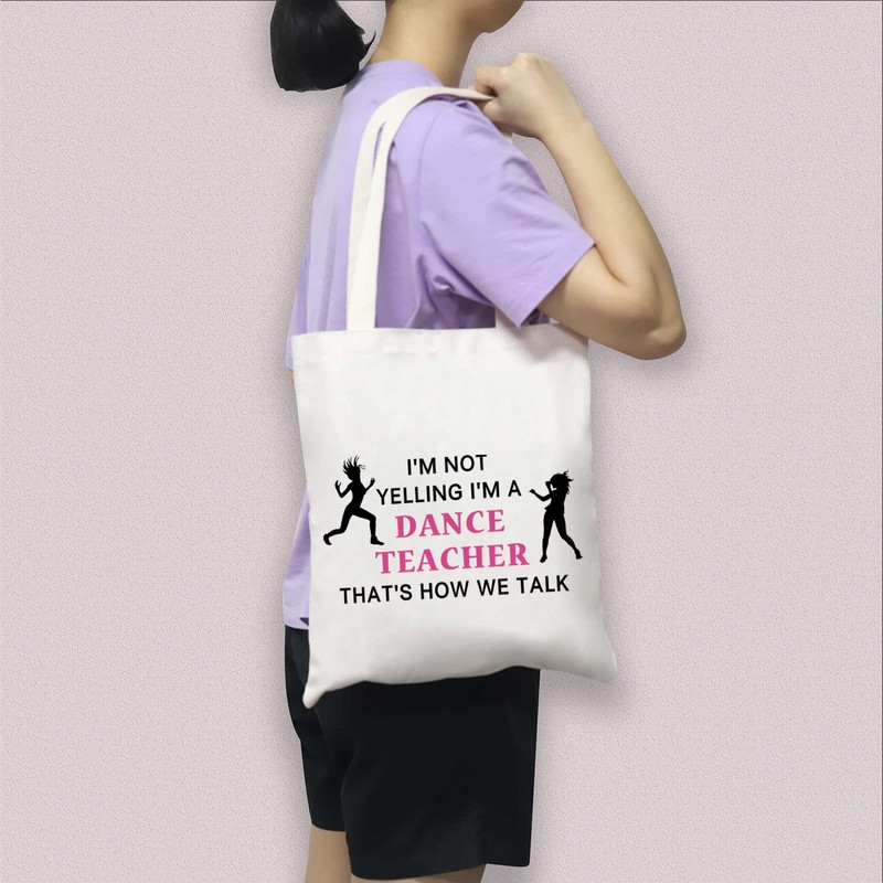 PLITI Dance Teacher Tote Bag Teacher Appreciation Gift I'm Not