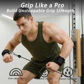 J Bryant Wrist Cuffs for Cable Machine Lateral Raise – Heavy Duty Double D-Ring Straps with Padded Neoprene – Comfortable Adjustable Wrist Support for Gym Pulley System – 2 Sizes for Men & Women