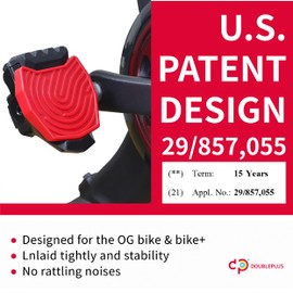 Pedal Converter Compatible with Peloton Bike & Bike Plus, Pedals for Regular Shoes, Replacement Pedals Adapter for Original, Exercise Bicycle Accessories, Flat Pedal Plate Cover Clipless