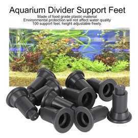 Generic Supporty Feet, Plastic Aquarium Isolation Board Support Feet, 100Pcs Fish for Aquarium Fish Pond Divider (Black)