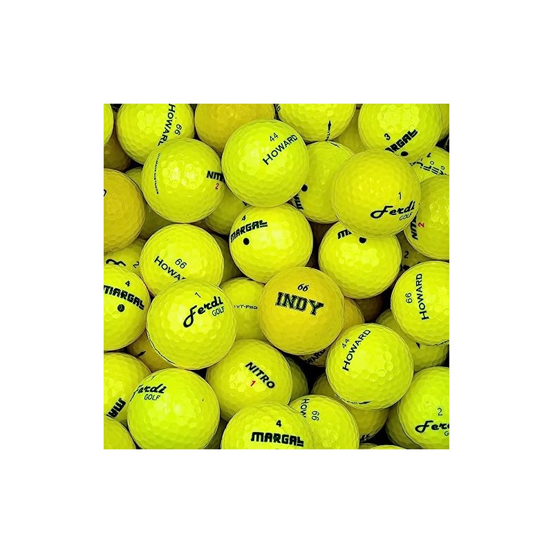 Second Chance 24 Yellow Optic Mix Golf Balls with Carry