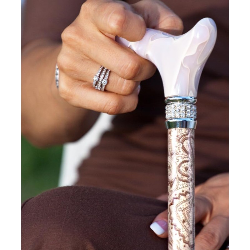 Creme Pearlz Adjustable Cane