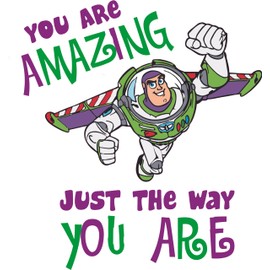 Buzz Lightyear Amazing Quote Cartoon Decors Wall Sticker Art Design Decal for Girls Boys Kids Room Bedroom Nursery Kindergarten House Fun Home Decor Stickers Wall Art Vinyl Decoration (40x40 inch)