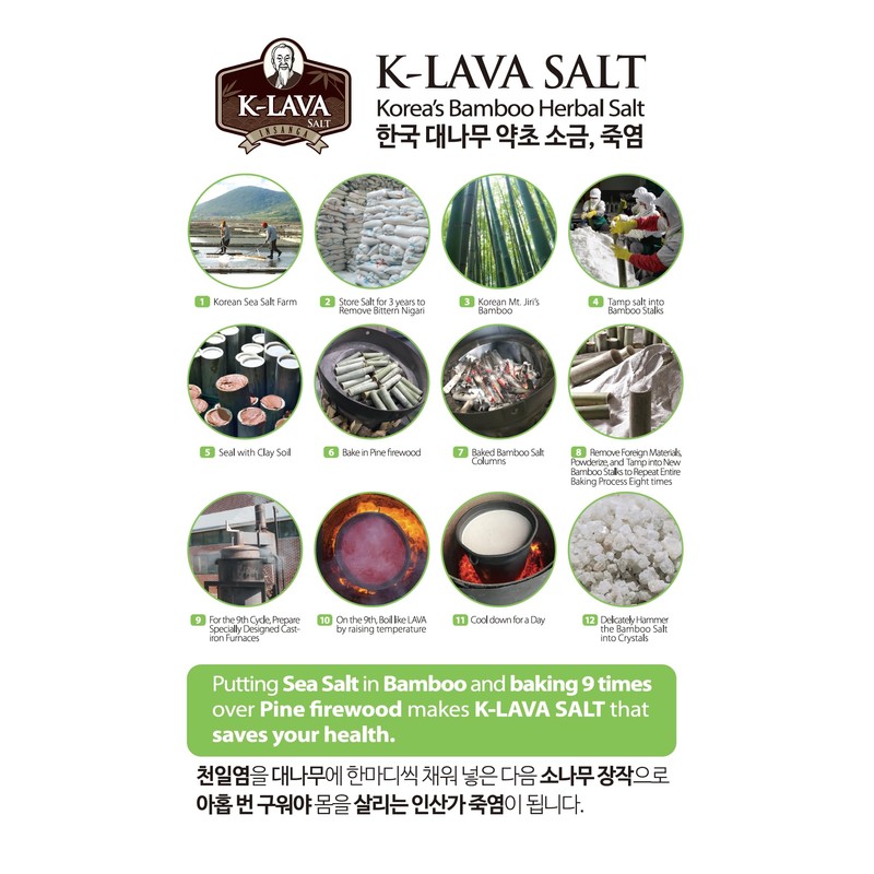 K-LAVA SALT—Korea's No.1 Bamboo Salt—Purple 9x, Crystal, 8.47 Ounce