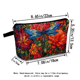MoCaliduccious Dragonfly Makeup Bag Travel Portable Cosmetic Pouch Toiletry Organizer Storage Bag Zipper Pouch For Women Organizer Toiletries Bag for Travel