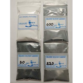 Rock Polishing Mini Kit - Ideal for Beginning Rock Hounds. Contains Enough Grit and Polish to Tumble 3-4lbs of Rocks.