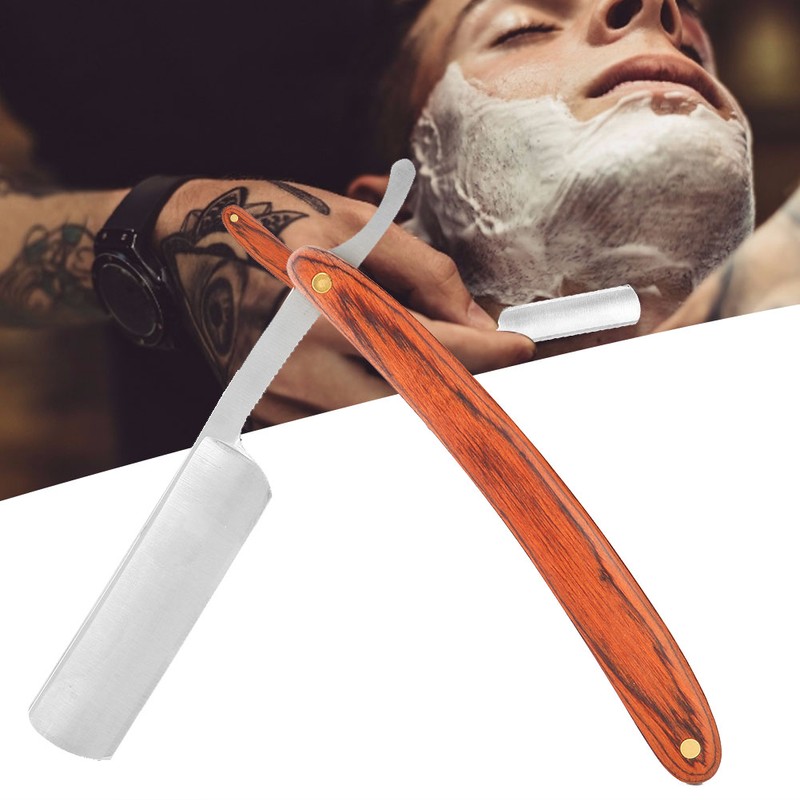 Antique Barber Razor Holder WoodenHandle Straight Edge Beard Shaving Hair