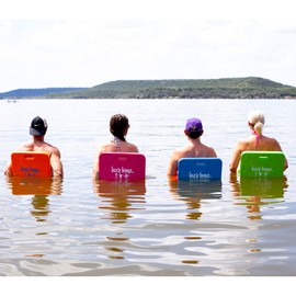 TRC Recreation Lazy Bunz Adult/Child Foam Saddle Float Seat Lounger Chair Mat for Swimming Pool, Lake, Beach, River, & Boating, Yellow