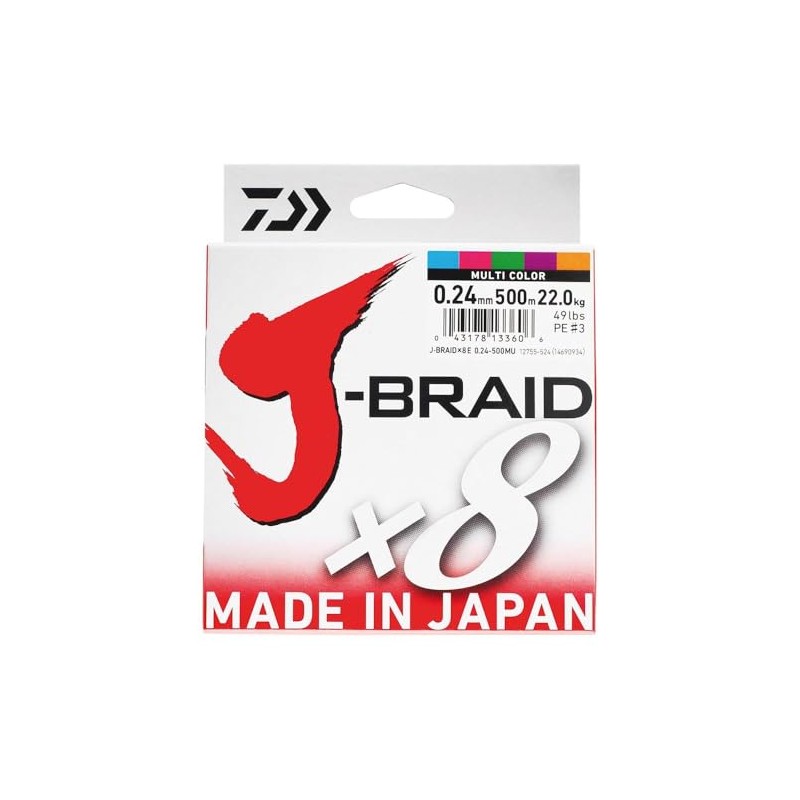 angelschnur geflochten daiwa j braid x 8 multicolor 12755542