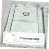 Hohopeti Stainless Steel Manhole Cover Hook T Shape Heavy Duty