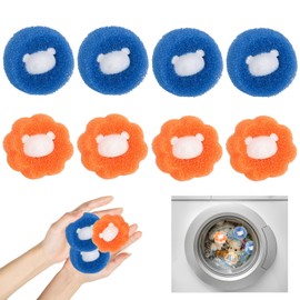 8 Pieces Pet Hair Remover Washing Machine, Lint Balls Washing Machine, Reusable Cat Hair Remover and Dog Hair Washing Machine for Washing Machine, Removes Pet Hair Lint (Blue)