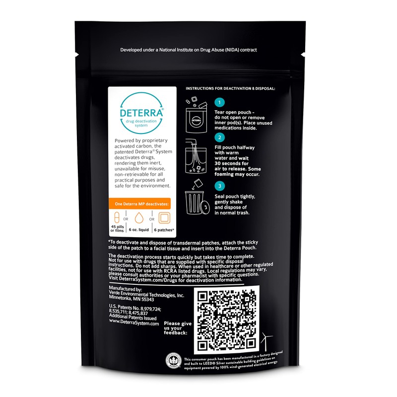 Deterra-MP - Drug Deactivation and Medication Disposal System - Safe