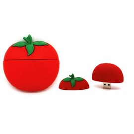 2.0 Red Tomato Fruit Vegetable Food 64GB USB External Hard Drive Flash Thumb Drive Storage Device Cute Novelty Memory Stick U Disk Cartoon