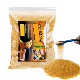 BNOSDM Reptile Sand Bearded Dragons Substrate Sands Lizard Terrarium Bedding Desert Blend for Snakes Geckos Chameleon Tortoise Frogs Scorpion Invertebrates Amphibian（Yellow）