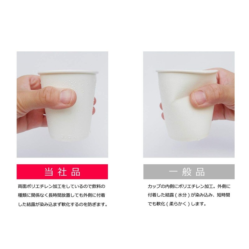 Niche Plus Double Sided Condensation Resistant Paper Cups, White, 7