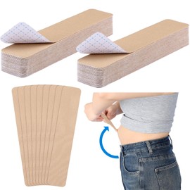 Geiserailie 50 Pcs Tummy Tape Precut Kinesiology Elastic Belly Tape for Tummy Lift Leg Back Fat Lift Body Stoma Backless Dresses Wedding Pregnancy