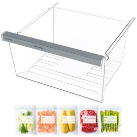 UPGRADED W11162443 W11046494 Refrigerator Crisper Drawer Replacement Compatible with Whirlpool Crisper Drawer Whirlpool Fridge Drawer Replacement WRS325SDHZ WRS315SDHZ WRS325SDHZ01 Crisper Drawers