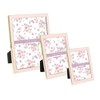 Laura Ashley 5x7 Pink Enamel Picture Frame, Gold Metal Edge