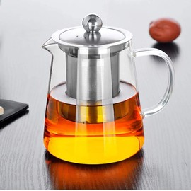 Creative Teapot Fits One Person with Heat Resistant Stainless Steel Filter Perfect for Tea and Coffee (450ml)