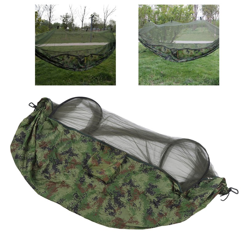 Camping Hammock 2 Persons 440lb Capacity Camo Color Bed Net