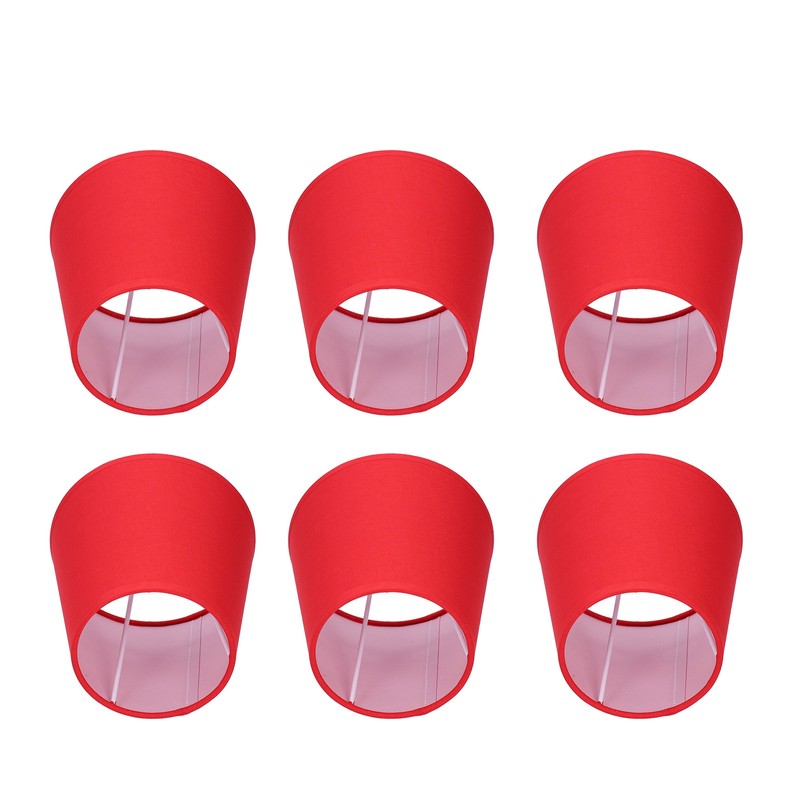 6Pcs Lampshade Modern Simple Cloth Art Inner Film Pendant Wall