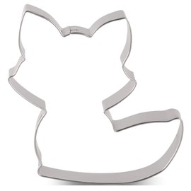 LILIAO Fox Cookie Cutter - 4 x 3.8 inches - Woodland Animal Biscuit and Fondant Cutters - Stainless Steel