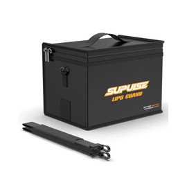 SUPULSE Lipo Battery Bag Fireproof Explosionproof Large Capacity Bag for Charging Battery and Storage Guard Pouch Double Zipper Detachable Adjustable Shoulder Strap