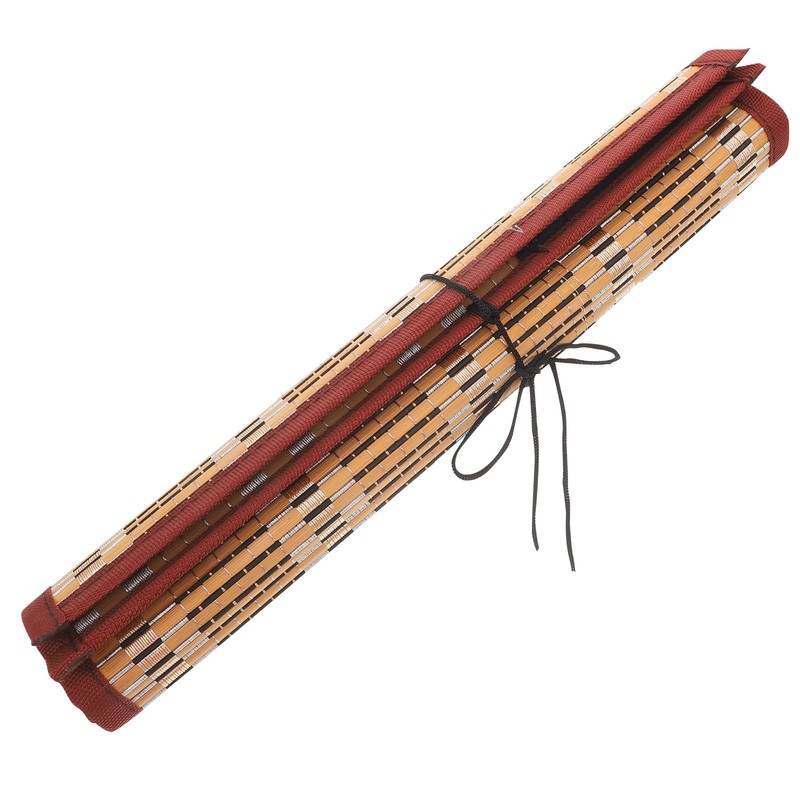 NUOBESTY Roll-up Bamboo Brush Holder Portable Calligraphy Pen Storage Organizer