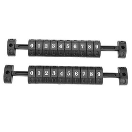 2pcs Foosball Scoring Counters 10 Numbers Scoring Score Counter Indicator for Standard Football Tables (Black)