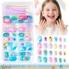 Press on Nails for Kids Short Square Fake Nails with