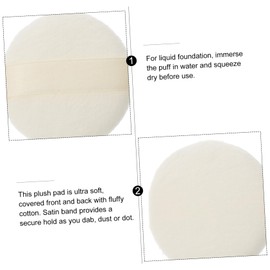 Healvian 3 Pcs Fluffy Powder Puff Set Short Plush Makeup Powder Puff for Toddler Body Dusting Soft Washable and Comfortable for Baby Care and Talcum Use