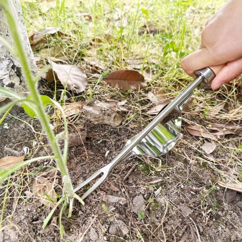 SAILINMUJIMI Weed Remover Tool Set ，3-Piece with Wood Handle, Serrated