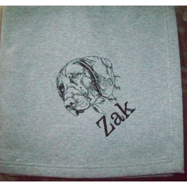 German Shorthaired Pointer Personalize Embroidered Fleece Stadium Blanket