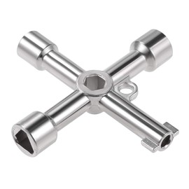 sourcing map Electrical Cabinet Key 4-Way Multi-Functional Triangle/Square Water Meter Box Safety Key