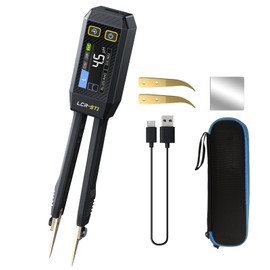 【FNRSI Upgraded Version LCR-ST1 】 LCR Meter Tester, Mini Smart Tweezer, SMD Tester, ESR Meter, 100Hz, 1kHz, and 10kHz Resistance Capacitance Inductance Continuity Diodes Tester Measurement Tools