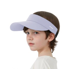 Jastore - Sombrero de visera para niños, de algodón ligero, para niñas, gorra de béisbol ajustable, para deportes, tenis, golf, visera de playa, Púrpura, 5-12 años