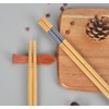 5 Pairs of Reusable Bamboo Chopsticks, Dishwasher-Safe Japanese Chopstick Set