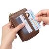 imeetu RFID Credit Card Wallet, Genuine Leather Zipper Card Case