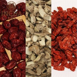 Incha 국내산 대추고 세트 차 재료 (대추300g 말린생강50g 구기자50g) Domestic jujube syrup set tea ingredients (300g jujube, 50g dried ginger, 50g goji berry)