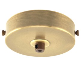 ElekTek 100mm Flat Top Ceiling Rose with Cord Grip Antique Brass