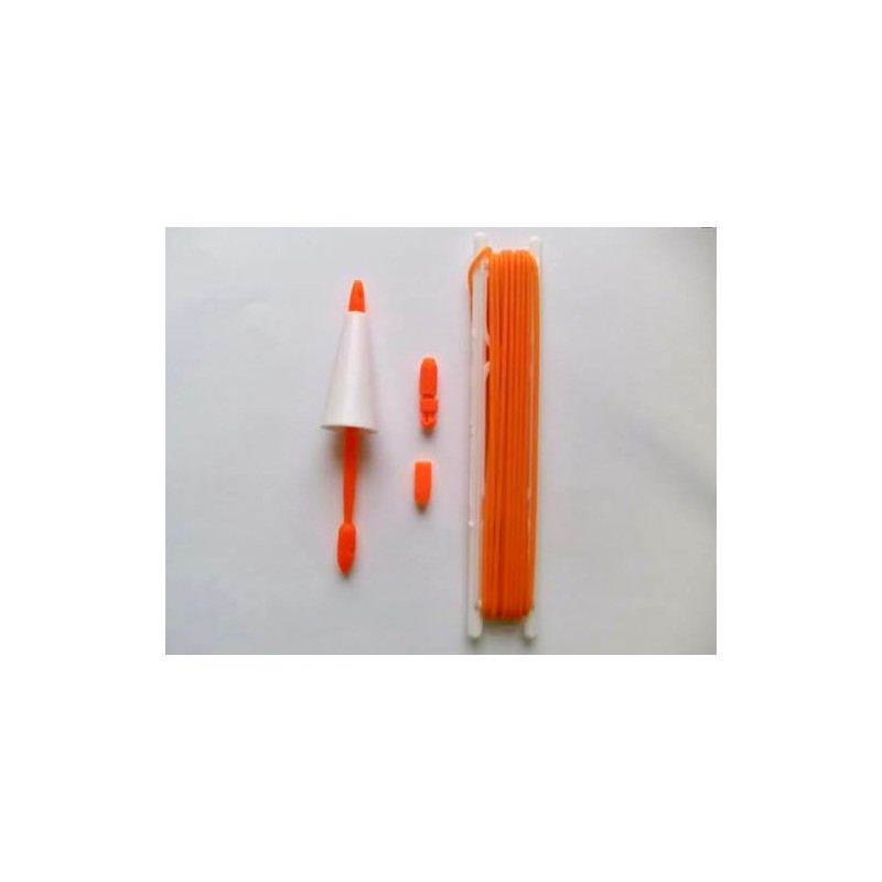 All Round Purpose Pole Elastication Kit Size 8-12 Orange elastic
