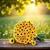 100 Pcs Mini Yellow Artificial Flower Heads Fake Sunflower Decorative